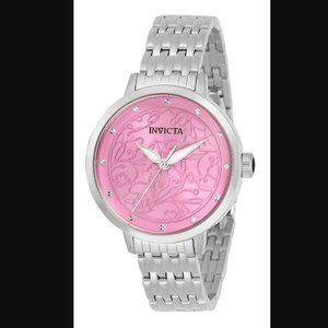 Invicta Wildflower Watch Stainless Steel Band Pink Dial 36mm